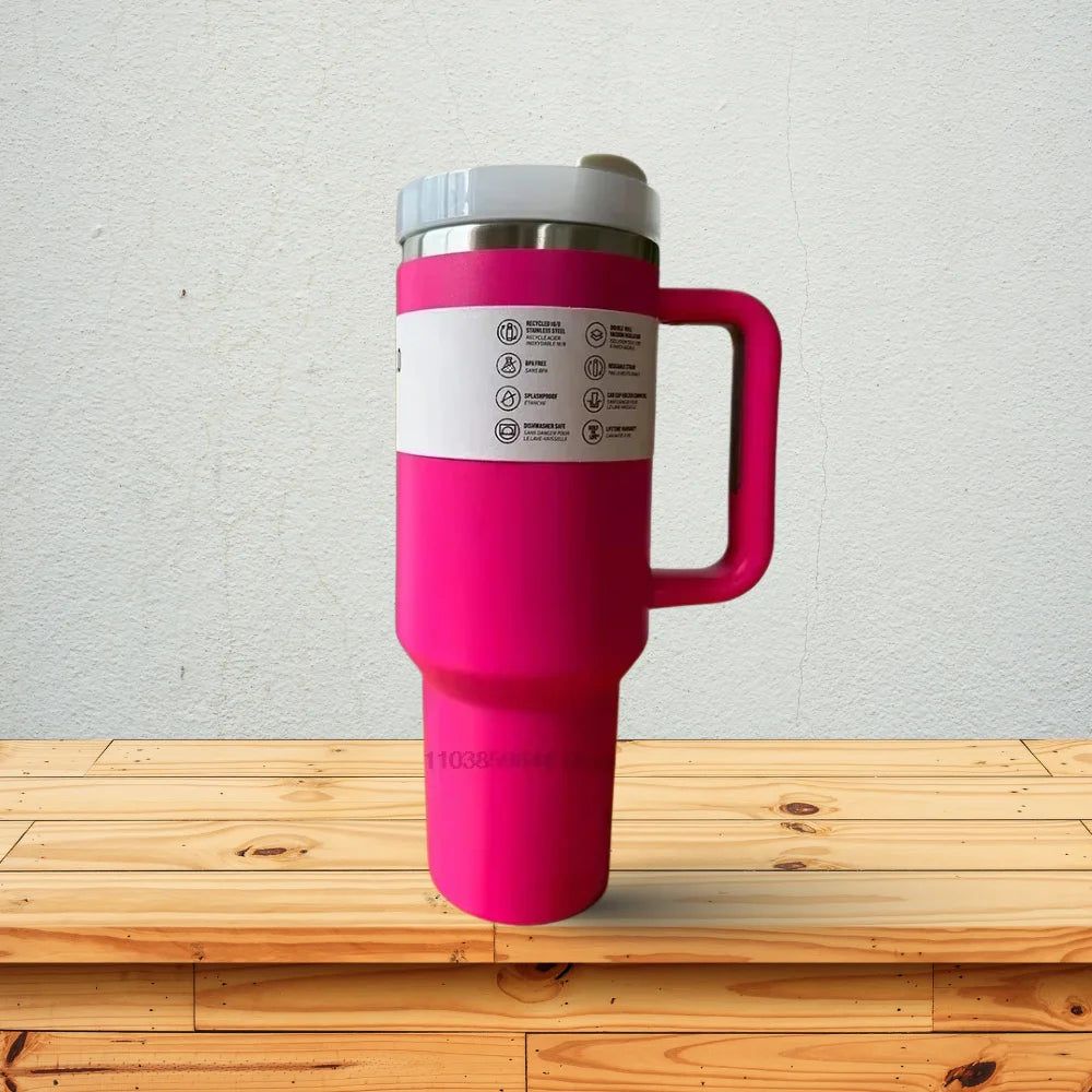 2025 New HOT Large Capacity 40Oz Stainless Steel Vacuum Flask - Insulated Tumbler Cup with Lids and Straws , Perfect for Travel