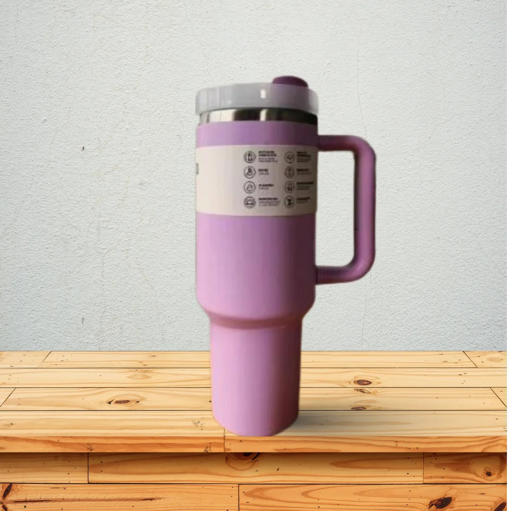 2025 New HOT Large Capacity 40Oz Stainless Steel Vacuum Flask - Insulated Tumbler Cup with Lids and Straws , Perfect for Travel