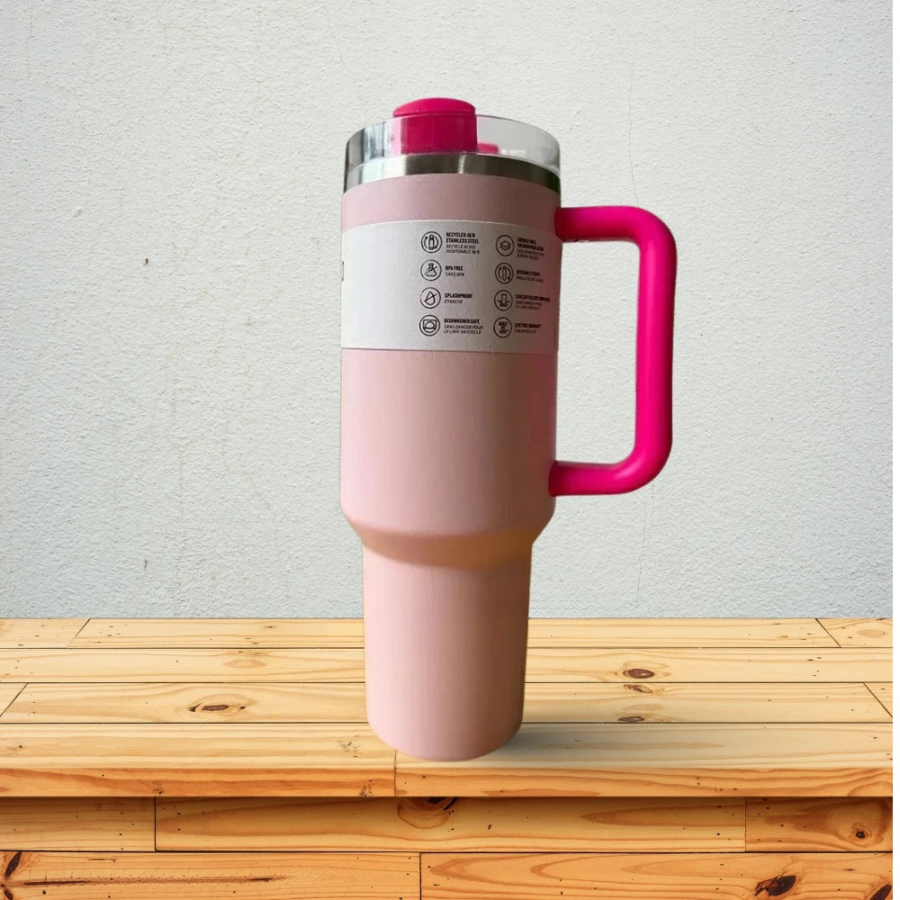 2025 New HOT Large Capacity 40Oz Stainless Steel Vacuum Flask - Insulated Tumbler Cup with Lids and Straws , Perfect for Travel