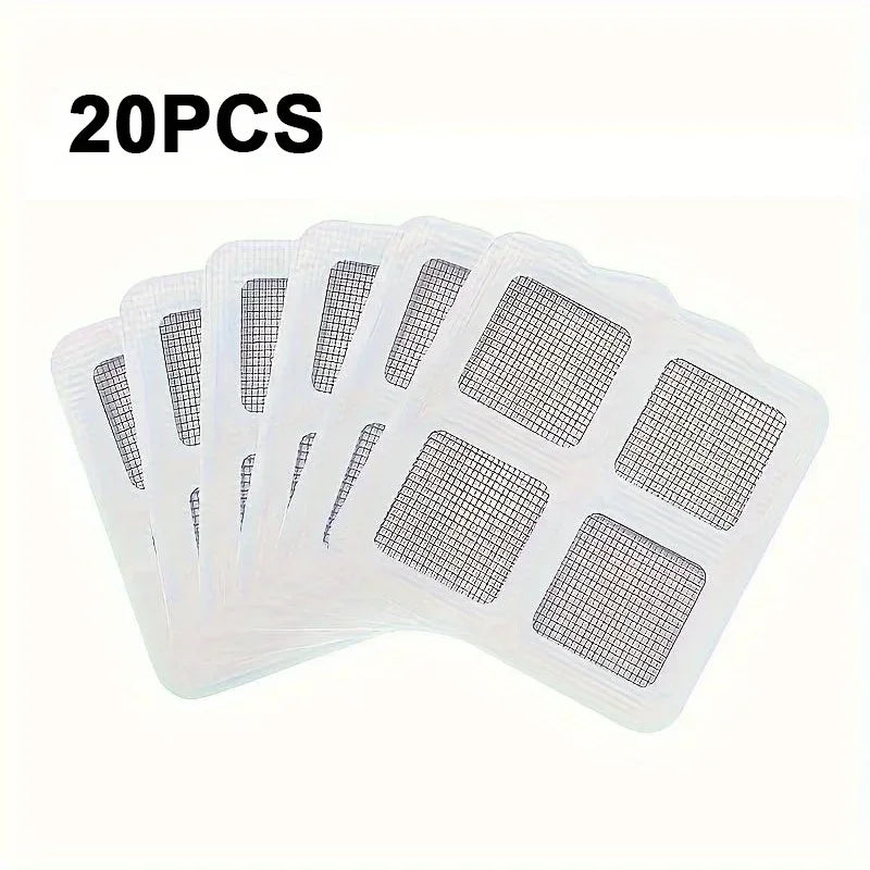 20PCS Disposable Floor Drain Sticker Sink Drain Hair Filter Blocker Shower Drain Hair Catcher Cover Bathtub Mesh Filter Sticker