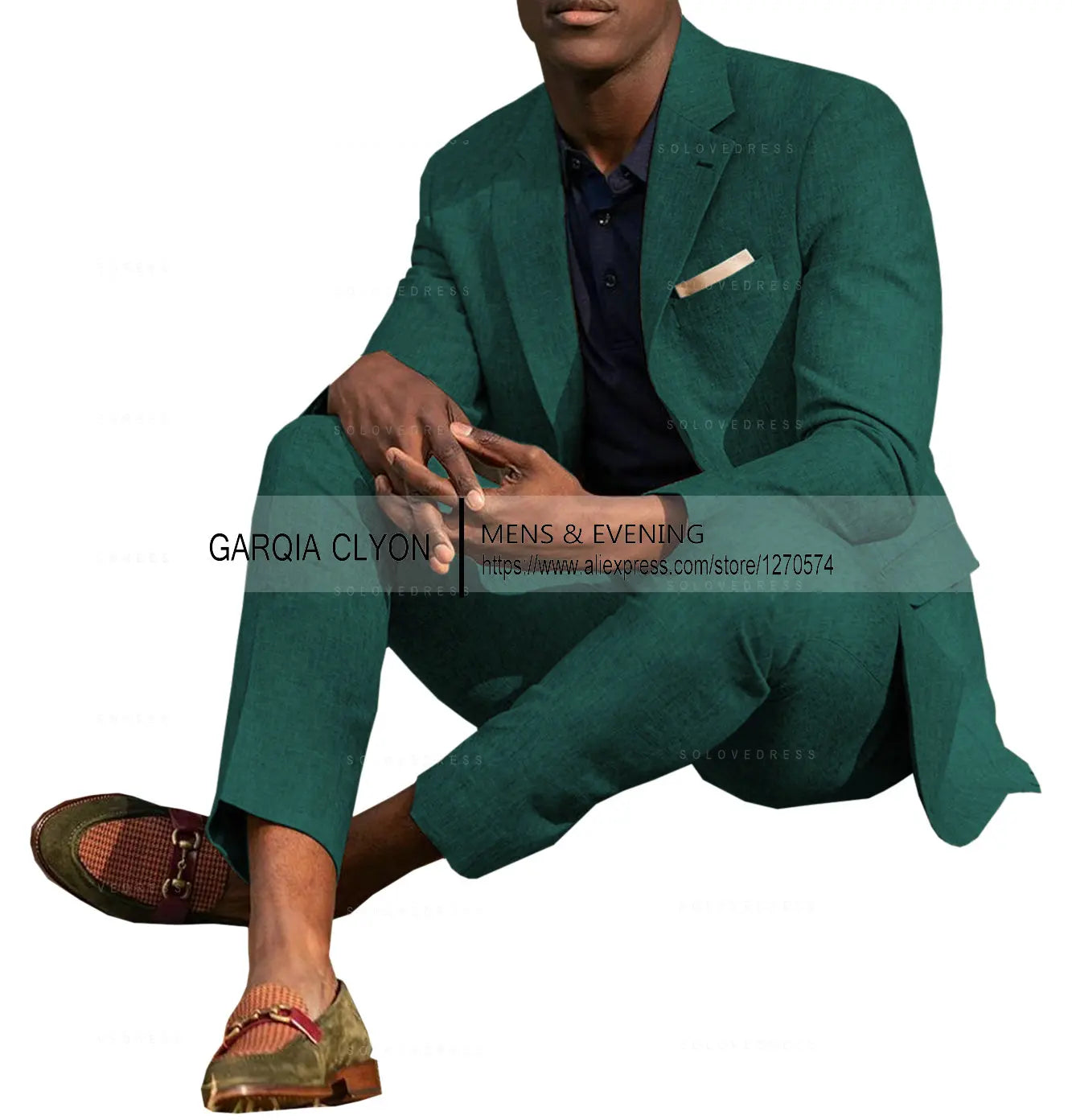 Linen Men's Suits 2 Pieces Summer Casual Notch Lapel Single Breasted Men's Wedding Suits(Blazer+Pants)
