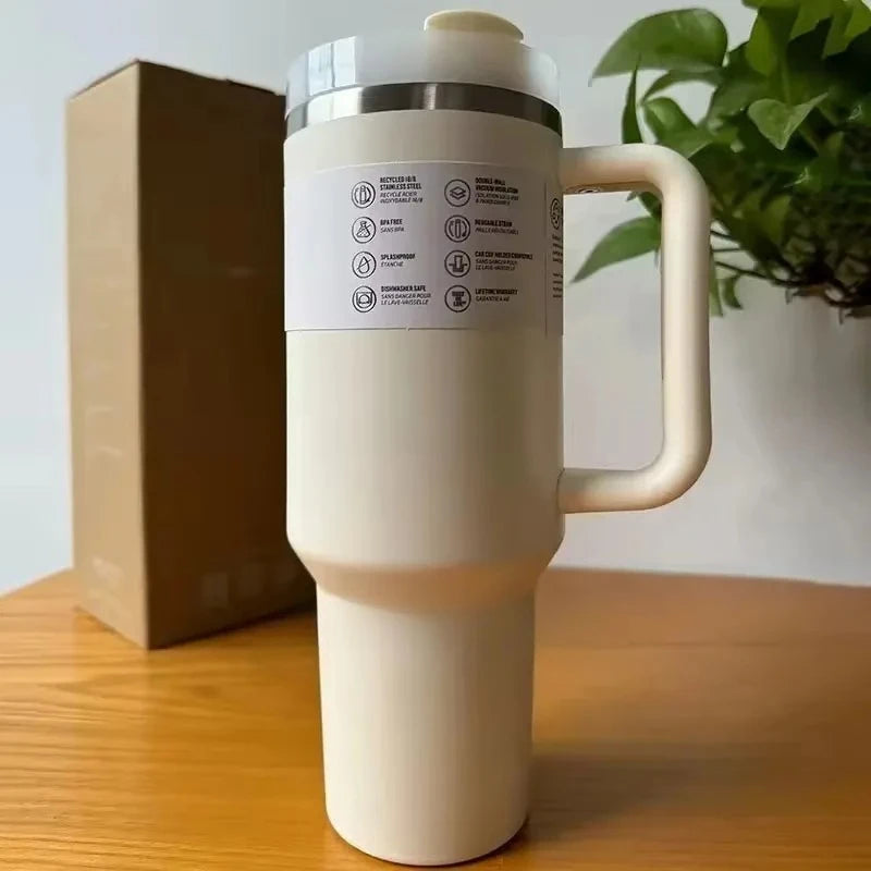 2025 New HOT Large Capacity 40Oz Stainless Steel Vacuum Flask - Insulated Tumbler Cup with Lids and Straws , Perfect for Travel