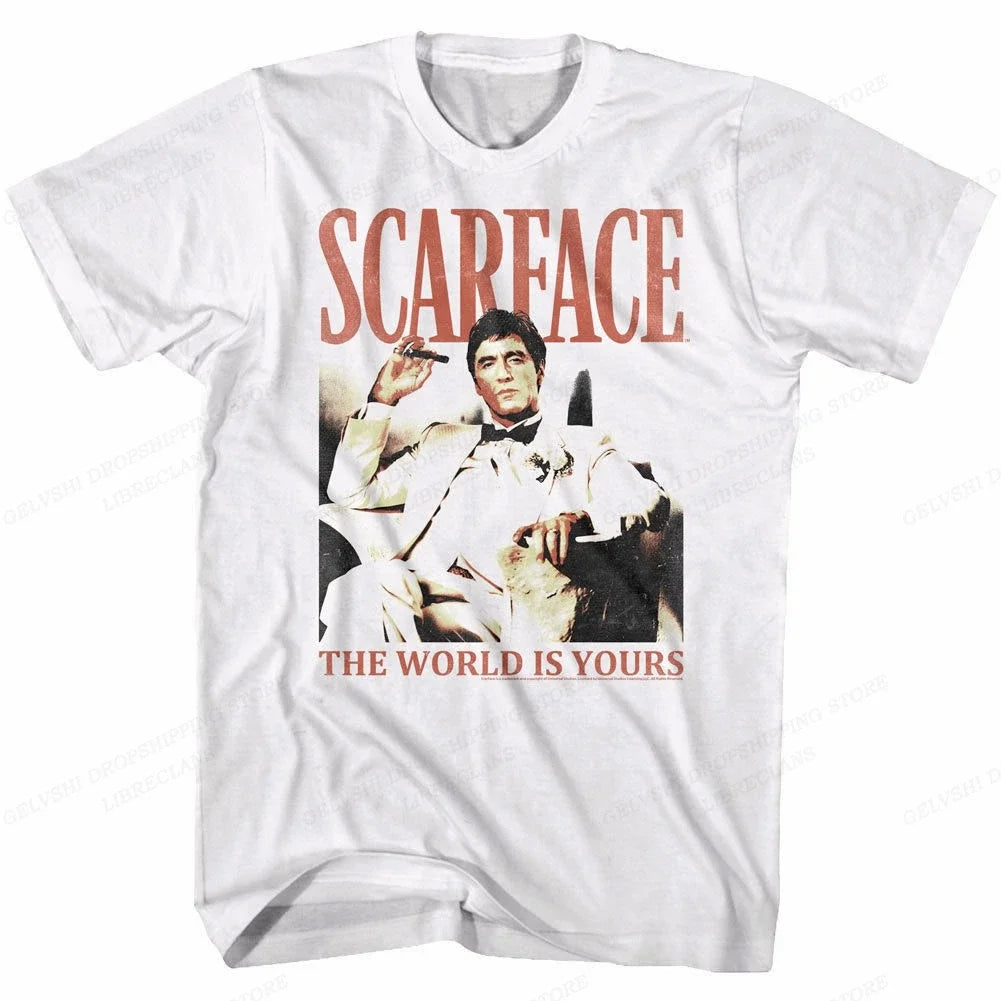 Scarface T Shirt Men Fashion T-shirt Cotton Tshirt Kids Hip Hop Tops Tee Women Tshirt Boy Tees Tony Montana T-shirt Male Clothes