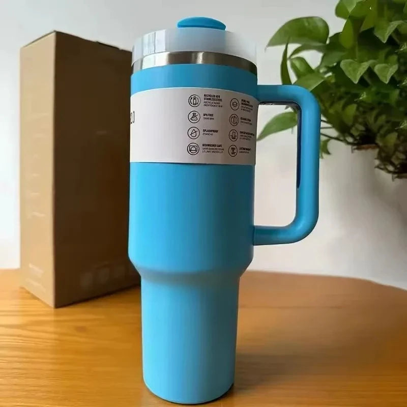 2025 New HOT Large Capacity 40Oz Stainless Steel Vacuum Flask - Insulated Tumbler Cup with Lids and Straws , Perfect for Travel