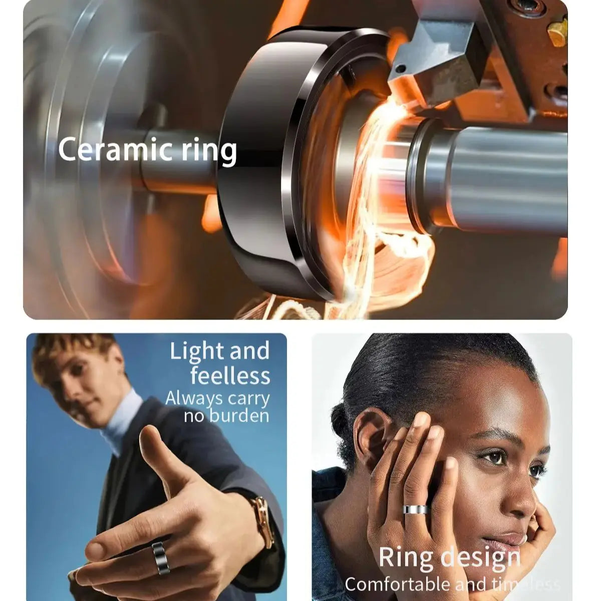 2025 R6Pro Smart Ring for Men ,Heart Rate, Blood Oxygen,Sleep Tracker, woman's health rings ,Compatible Android & iphone ring