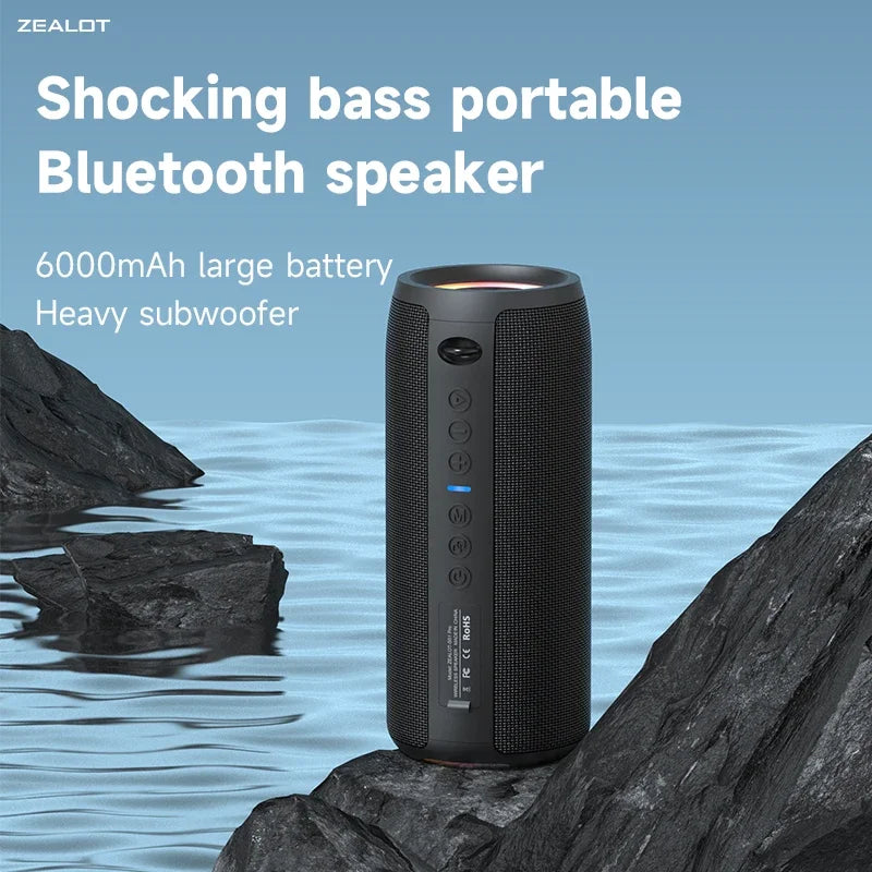 High-power Bluetooth Speaker 40W 3D Stereo Bass Bluetooth Speaker Portable IPX5 Waterproof Suitable TWS Boom Box