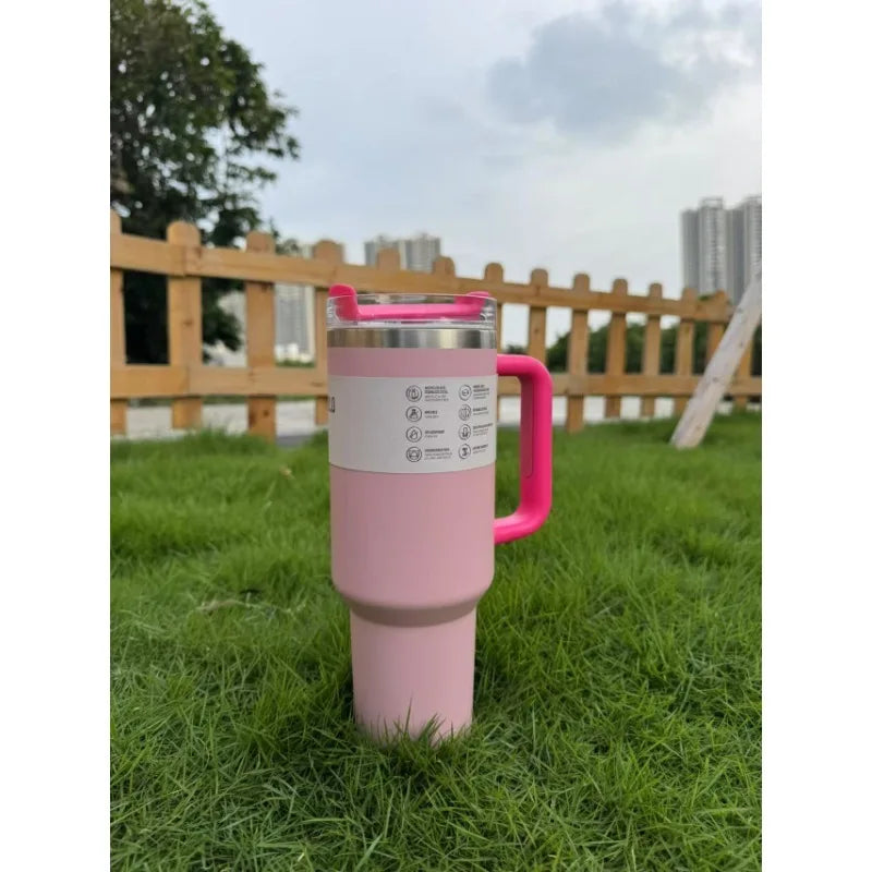 New cup with handle and straw 40oz | Travel cup | Insulated stainless steel cup | Cold preservation