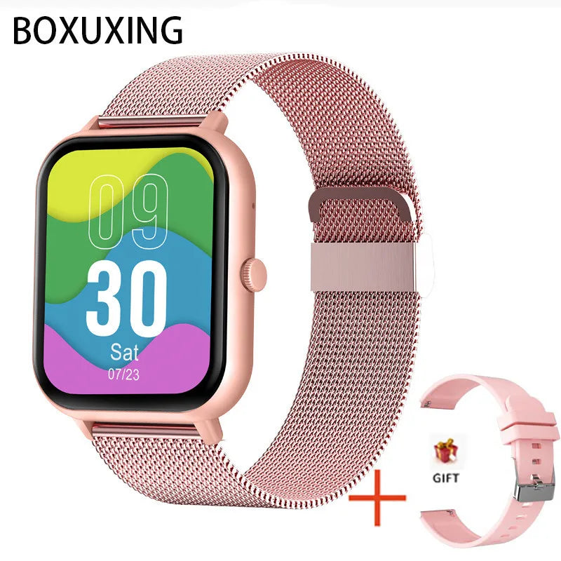 2025 New Smart Watch Women HD Bluetooth Call Sport Fitness Tracker Watch GPS Track Health Monitor Fashion Ladies Men Smart Watch