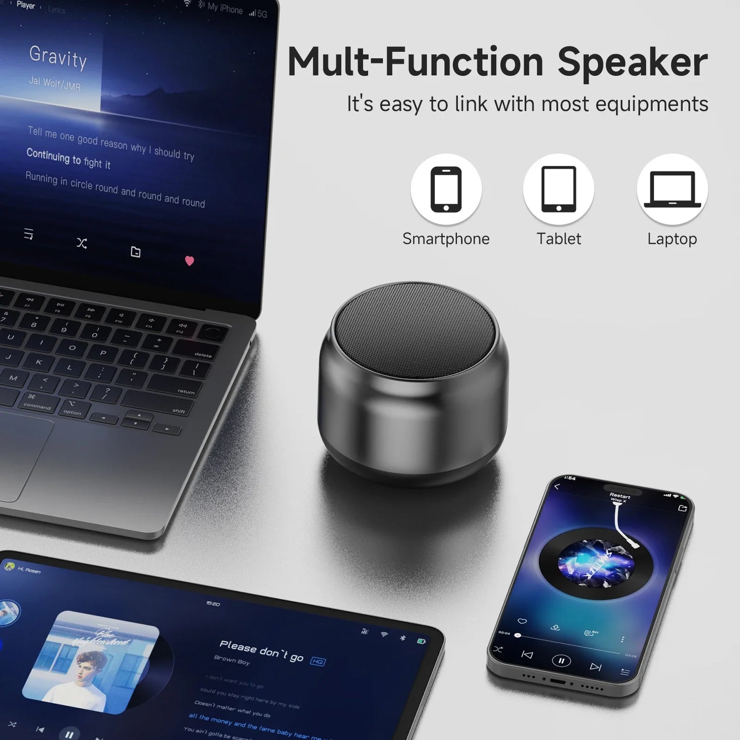 Portable Bluetooth Wireless Speaker Waterproof USB Outdoor Loudspeaker Music Surround Bass Box Speakers For thinkplus IOS