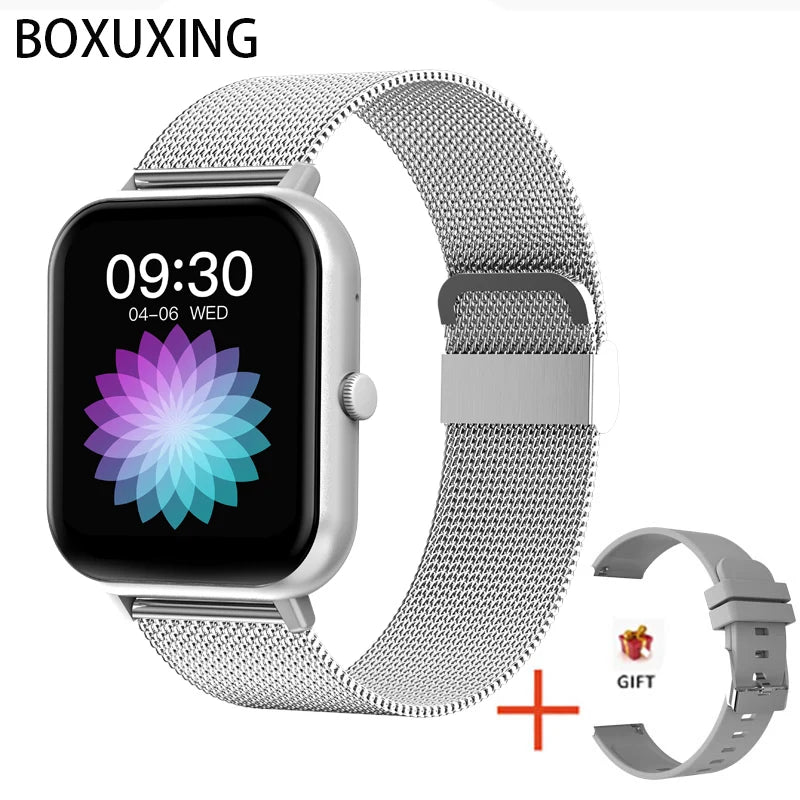 2025 New Smart Watch Women HD Bluetooth Call Sport Fitness Tracker Watch GPS Track Health Monitor Fashion Ladies Men Smart Watch