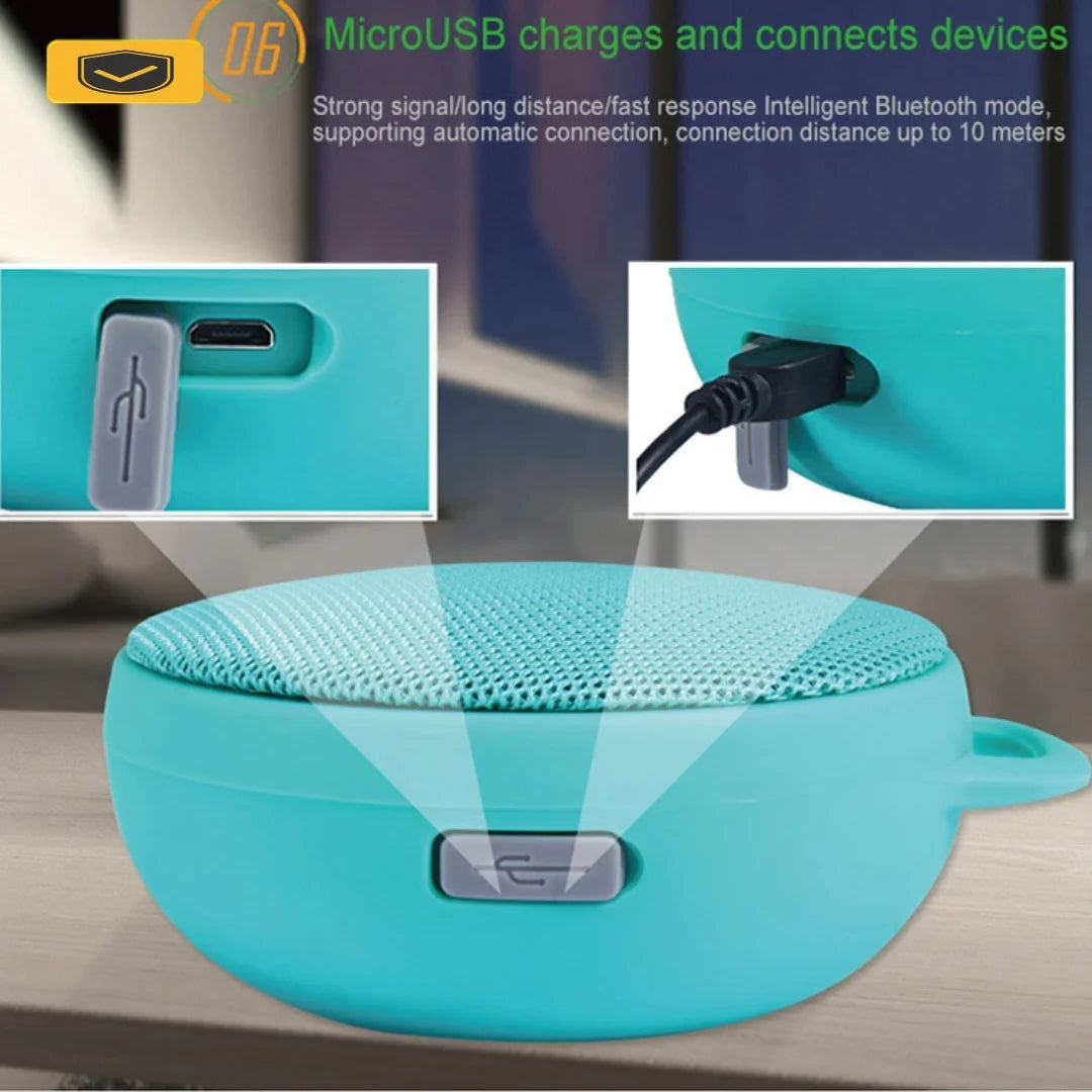 High Quality Water Proof Mini Bluetooth Speake RBuilt in High Capacity Battery for Long Term Play Back Suitable for Beach Outdoo