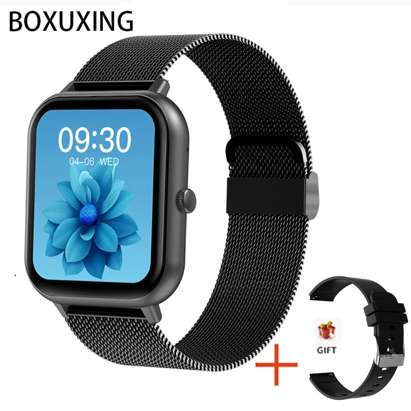 2025 New Smart Watch Women HD Bluetooth Call Sport Fitness Tracker Watch GPS Track Health Monitor Fashion Ladies Men Smart Watch
