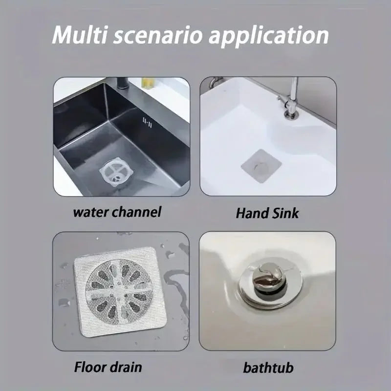 20PCS Disposable Floor Drain Sticker Sink Drain Hair Filter Blocker Shower Drain Hair Catcher Cover Bathtub Mesh Filter Sticker