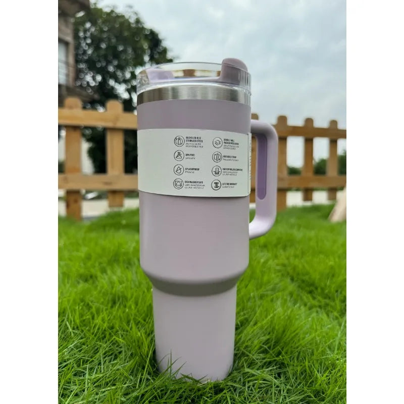 New cup with handle and straw 40oz | Travel cup | Insulated stainless steel cup | Cold preservation