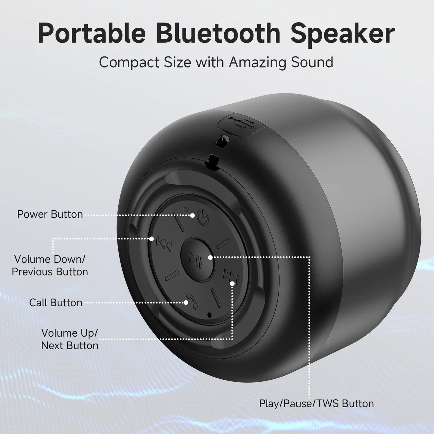 Portable Bluetooth Wireless Speaker Waterproof USB Outdoor Loudspeaker Music Surround Bass Box Speakers For thinkplus IOS
